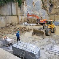 visite de la marbriere avec l'équipe d'Escavamar